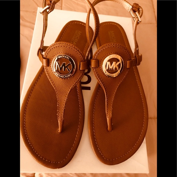 michael kors cognac sandals